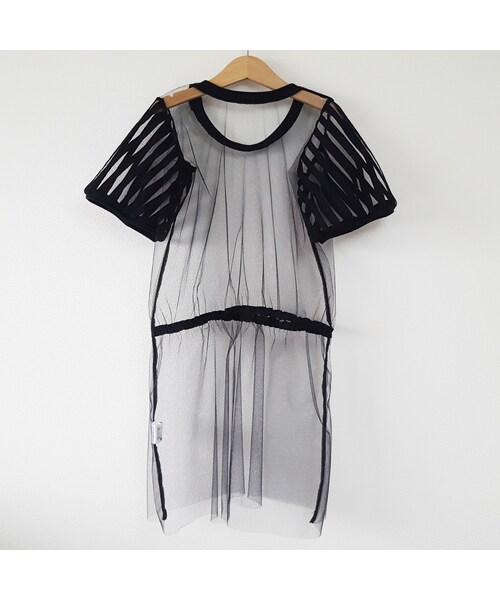 Handmade(ハンドメイド)の「チュールワンピース(こども)BLACK(ワンピース・キッズ・その他)」の2枚目の写真