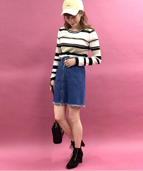 archives（アルシーヴ）の「マルチボーダーニットプルオーバー（ニット/セーター・レディース・ブラック/ベージュ/ネイビー・MEDIUM）」の11枚目の写真