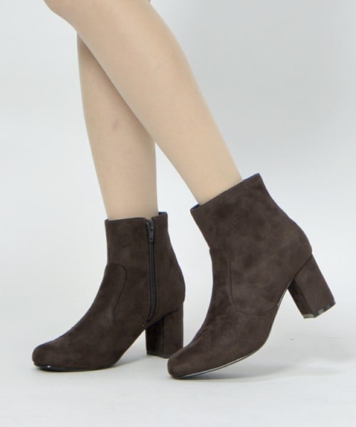 archives（アルシーヴ）の「スクエアストレッチミドルブーツ（ブーツ・レディース・ブラック/ダークブラウン・MEDIUM/LARGE）」の2枚目の写真