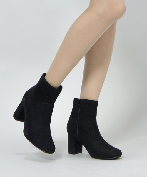 archives（アルシーヴ）の「スクエアストレッチミドルブーツ（ブーツ・レディース・ブラック/ダークブラウン・MEDIUM/LARGE）」の7枚目の写真