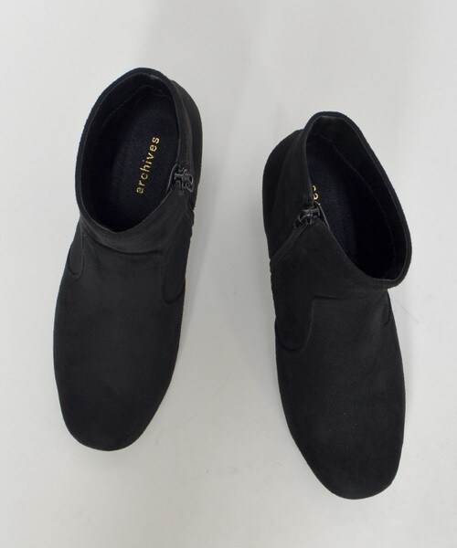 archives（アルシーヴ）の「スクエアストレッチミドルブーツ（ブーツ・レディース・ブラック/ダークブラウン・MEDIUM/LARGE）」の6枚目の写真