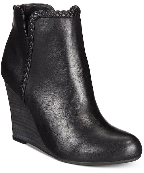 report wedge booties
