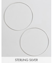 asos | ASOS Sterling Silver Open Thread Through Hoop Earrings(イヤリング)