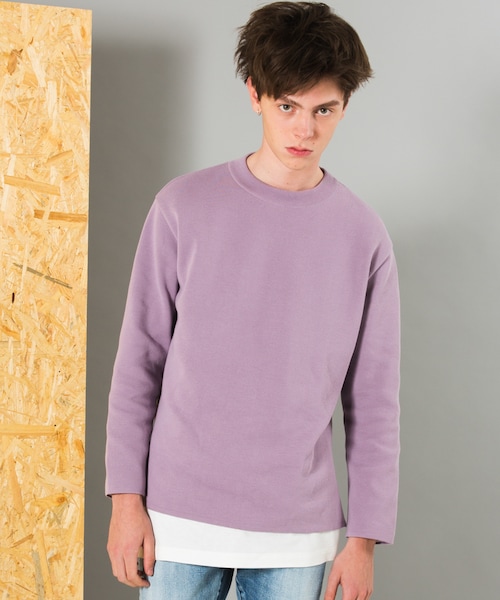 LIDNM（リドム）の「ミラノリブオフショルダーニット（ニット/セーター・メンズ・スモークパープル・S, M, L）」の4枚目の写真