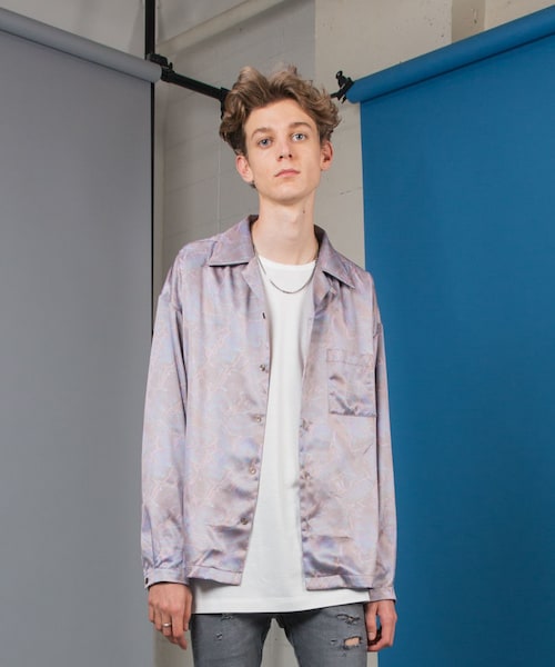 LIDNM（リドム）の「モダールレイヤードロンT（Tシャツ/カットソー・メンズ・ホワイト・S, M, L）」の8枚目の写真