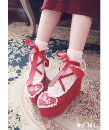 Bobon21 | ハートSAWGレースアップパンプス-全４色-(パンプス)