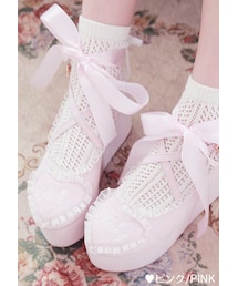 Bobon21 | ハートSAWGレースアップパンプス-全４色-(パンプス)