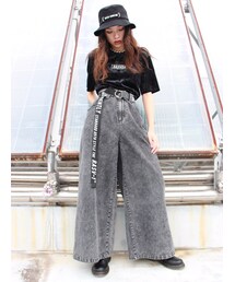 RASVOA | ＢＩＧ ＷＩＤＥ ＰＡＮＴＳ(デニムパンツ)