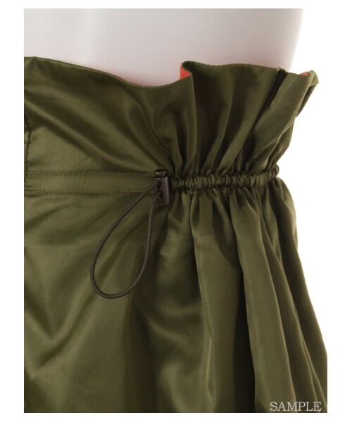 lilLilly（リルリリー）の「ウエストフリルワイドパンツ（パンツ・レディース・KAHKI/RED/BLACK・S/M）」の8枚目の写真