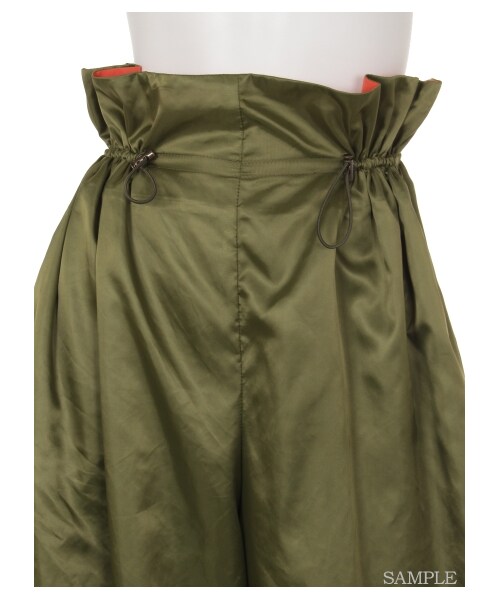 lilLilly（リルリリー）の「ウエストフリルワイドパンツ（パンツ・レディース・KAHKI/RED/BLACK・S/M）」の7枚目の写真