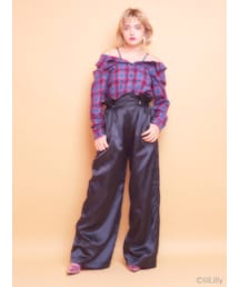 lilLilly | ウエストフリルワイドパンツ(パンツ)