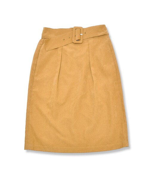 flower（フラワー）の「suede like skirt ～ｽｴｰﾄﾞﾗｲｸｽｶｰﾄ（スカート・レディース・blue/beige・FREE）」の2枚目の写真