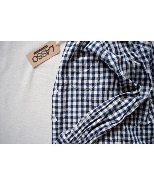 STORES.jp（ストアーズドットジェーピー）の「LASSO SPOON SHIRT ラッソ スプーンシャツ ギンガムチェック（シャツ