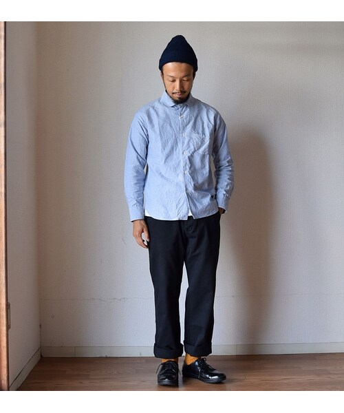 STORES.jp（ストアーズドットジェーピー）の「LASSO  SPOON SHIRT BLU  ラッソ スプーンシャツ ブルー（シャツ/ブラウス・メンズ・その他）」の3枚目の写真