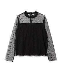 GRL | フロッキードットチュールハイネックトップス(シャツ/ブラウス)
