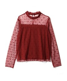 GRL | フロッキードットチュールハイネックトップス(シャツ/ブラウス)