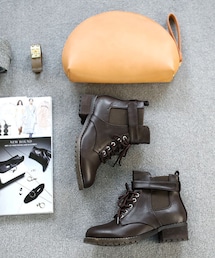 SOVOMALL |  レースアップアンクルブーツ(ブーツ)