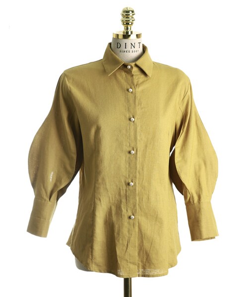 DINT（ディント）の「トレイルディパールブラウス（シャツ/ブラウス・レディース・Yellow/Black・one(44~66size)）」の3枚目の写真