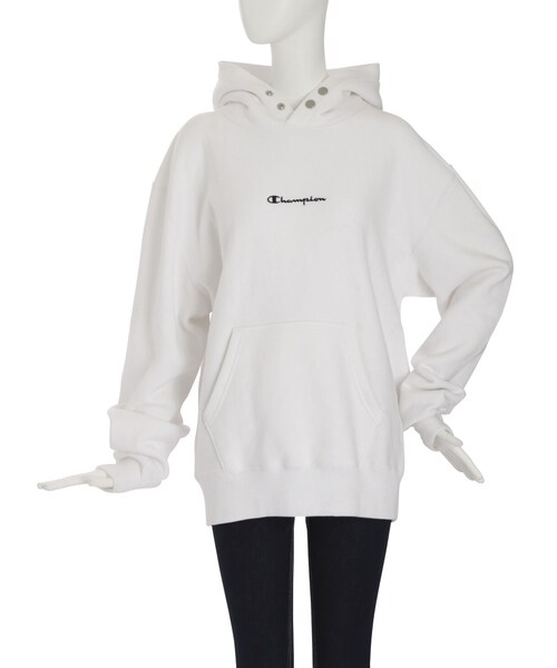 EMODA（エモダ）の「【EMODA×Champion】HEAVY LOGO HOODIE（）」 - WEAR 