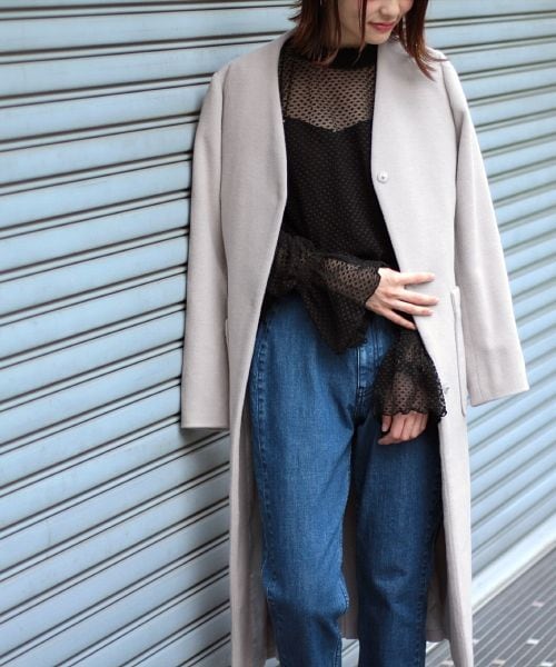 PAGEBOY（ページボーイ）の「ファースリーブノーカラーコート（）」 - WEAR