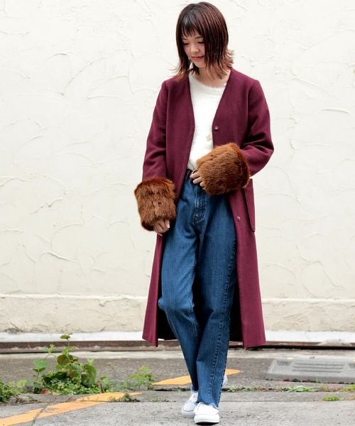 PAGEBOY（ページボーイ）の「ファースリーブノーカラーコート（）」 - WEAR