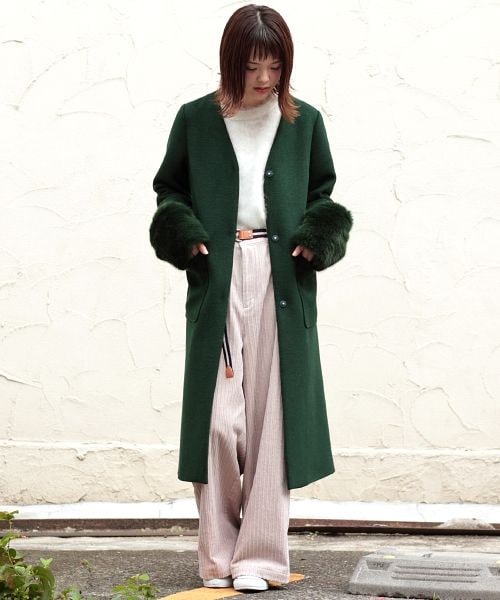 PAGEBOY（ページボーイ）の「ファースリーブノーカラーコート（）」 - WEAR