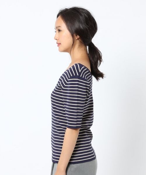 laboratory work（ラボラトリーワーク）の「２ＷＡＹコンパクトニットプルオーバー（トップス・オフホワイト×ブラック/ブラック/レッド/グリーン/ネイビー×ベージュ）」の15枚目の写真