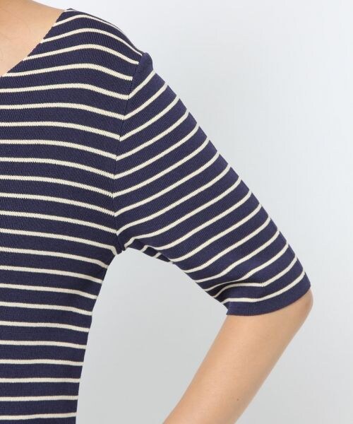 laboratory work（ラボラトリーワーク）の「２ＷＡＹコンパクトニットプルオーバー（トップス・オフホワイト×ブラック/ブラック/レッド/グリーン/ネイビー×ベージュ）」の18枚目の写真