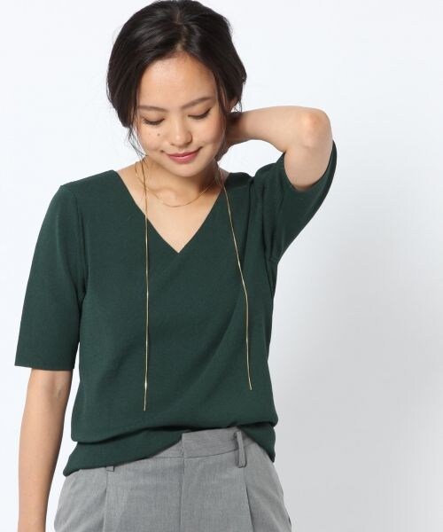 laboratory work（ラボラトリーワーク）の「２ＷＡＹコンパクトニットプルオーバー（トップス・オフホワイト×ブラック/ブラック/レッド/グリーン/ネイビー×ベージュ）」の4枚目の写真