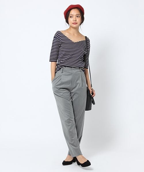 laboratory work（ラボラトリーワーク）の「２ＷＡＹコンパクトニットプルオーバー（トップス・オフホワイト×ブラック/ブラック/レッド/グリーン/ネイビー×ベージュ）」の11枚目の写真