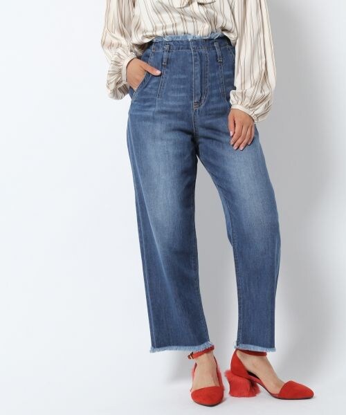 laboratory work（ラボラトリーワーク）の「ハイウエストデニム（パンツ・配色ブルー/ブルー）」の2枚目の写真