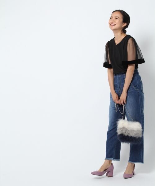 laboratory work（ラボラトリーワーク）の「ハイウエストデニム（パンツ・配色ブルー/ブルー）」の6枚目の写真