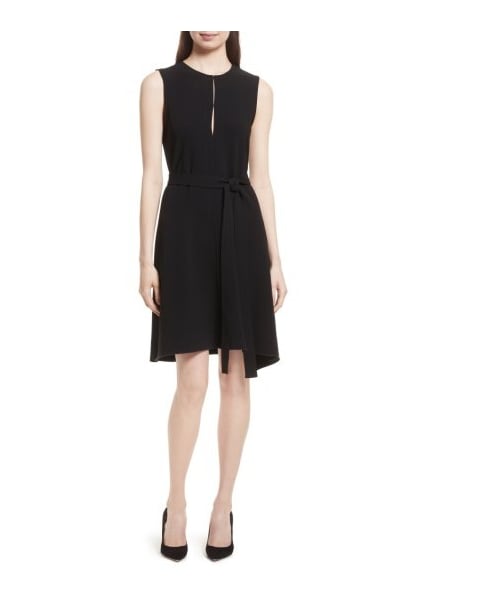ワンピース THEORY Woman Dress Black O0303605 001 Admiral Crepe Shift Dress | Theory
