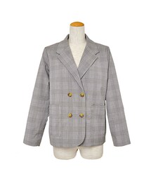 flower | manish check jacket～ﾏﾆｯｼｭﾁｪｯｸｼﾞｬｹｯﾄ(テーラードジャケット)