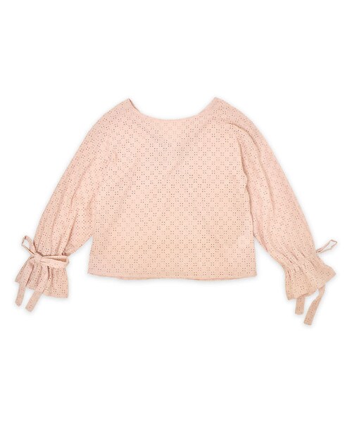flower(フラワー)の「lacy back top ~レーシーバックトップ(Tシャツ/カットソー・レディース・pink/blue/brown・FREE)」の1枚目の写真