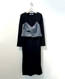 parson&people | ビスチェ付き　カットソーワンピース(ワンピース)