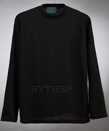 ByTheR | サイドスリットルーズモックネックカットソー(Tシャツ/カットソー)