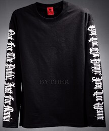 ByTheR | 袖レタリングTシャツ(Tシャツ/カットソー)