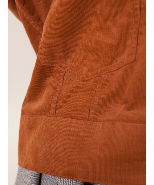 w closet（ダブルクローゼット）の「後ろレースアップコーデュロイGジャン（ジャケット/アウター・レディース・モカグレー/Dキャメル/スミクロ・FREE）」の14枚目の写真