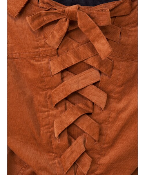 w closet（ダブルクローゼット）の「後ろレースアップコーデュロイGジャン（ジャケット/アウター・レディース・モカグレー/Dキャメル/スミクロ・FREE）」の11枚目の写真