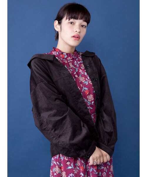 w closet（ダブルクローゼット）の「後ろレースアップコーデュロイGジャン（ジャケット/アウター・レディース・モカグレー/Dキャメル/スミクロ・FREE）」の5枚目の写真