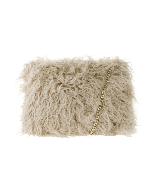 GYDA（ジェイダ）の「フェイクファークラッチ（バッグ・レディース・ブラック/ピンク/ベージュ・F）」の2枚目の写真