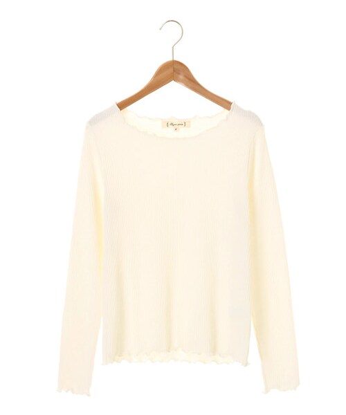 Green　Parks（グリーンパークス）の「・トタンテレコロンT（トップス・オフホワイト/杢グレー/ブラック/ボルドー/マスタード/ネイビー・F）」の6枚目の写真