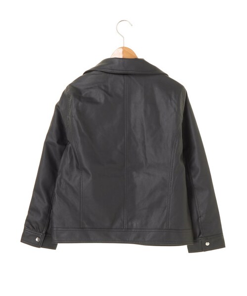 Green Parks(グリーンパークス)の「OLIVE des OLIVE ・OLIVE合皮ライダースジャケット(ジャケット/アウター・ブラック/ボルドー/キャメル・F)」の2枚目の写真