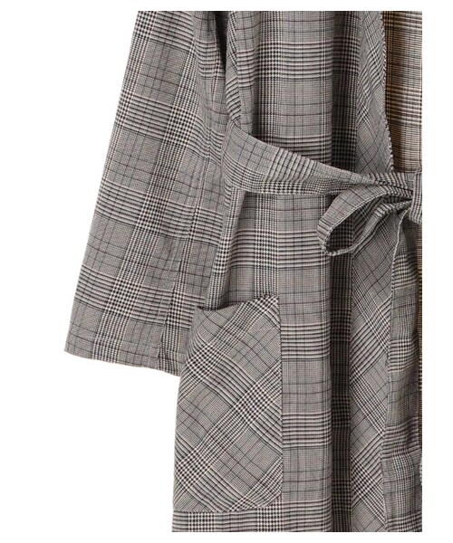 YECCA VECCA（イェッカヴェッカ）の「・チェックシャツディガン（ジャケット/アウター・グレー・F）」の5枚目の写真