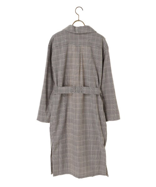 YECCA VECCA（イェッカヴェッカ）の「・チェックシャツディガン（ジャケット/アウター・グレー・F）」の3枚目の写真