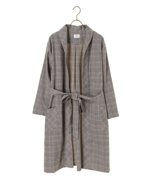 YECCA VECCA（イェッカヴェッカ）の「・チェックシャツディガン（ジャケット/アウター・グレー・F）」の9枚目の写真