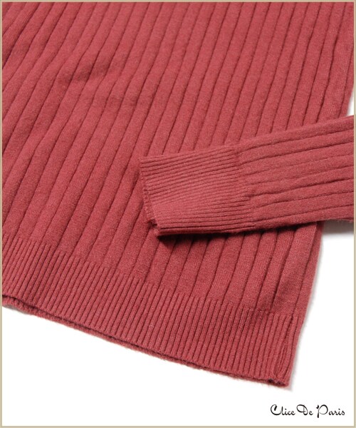 paravion（パラビオン）の「C/ハイネックリボンニット（トップス・レディース・アイボリー/ブラック/レッド・ワンサイズ）」の7枚目の写真