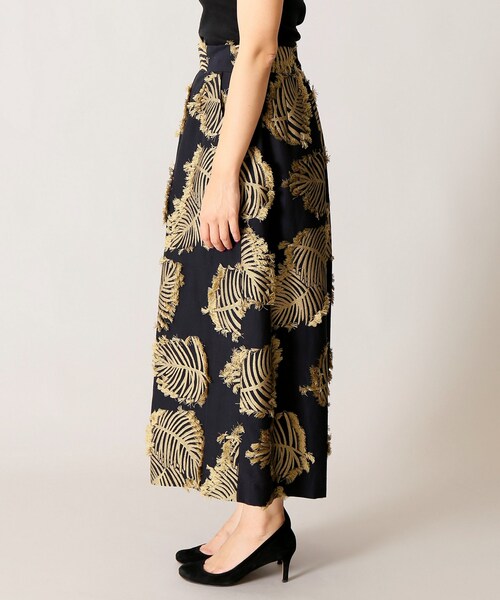 plage（プラージュ）の「《予約》リーフジャガードミモレスカート  