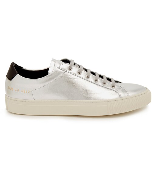COMMON PROJECTS(コモンプロジェクト)の「COMMON PROJECTS Achilles Retro low-top leather trainers(スニーカー・レディース・Silver・34 EU/IT/35 EU/IT)」の1枚目の写真